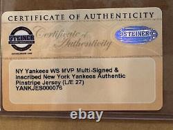 RARE FIND Limited Edition New York Yankees MVP's autographed framed jersey