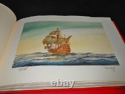 RARE SIGNED D. C. Bell Britain's Maritime History Watercolors Titanic Trafalgar