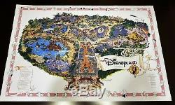 RARE VINTAGE ORIGINAL 1992 EURO DISNEYLAND LIMITED EDITION SOUVENIR MAP signed