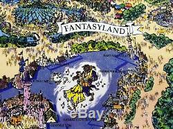 RARE VINTAGE ORIGINAL 1992 EURO DISNEYLAND LIMITED EDITION SOUVENIR MAP signed