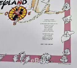 RARE VINTAGE ORIGINAL 1992 EURO DISNEYLAND LIMITED EDITION SOUVENIR MAP signed