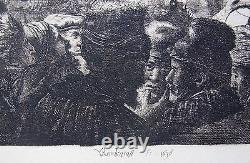 REMBRANDT CHRIST BEFORE PILATE Amand Durand Plate Signed Art Etching
