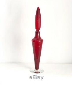 Rare Ruby Red Blenko REGAL Decanter 2RE Mid Century Modern
