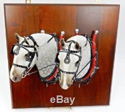 Rare Signed #10 Limited Edition F. W. Eustis Double Draft Horse Bust On Plinth