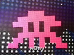 Rare Space Invader LED Signed Limited Edition of 100 Banksy Postcard