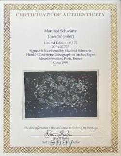 Rare limited edition, signed & numbered, Manfred Schwartz, Celestial