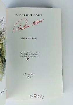 Richard Adams Watership Down First Edition Thus Limited Signed & Numbered