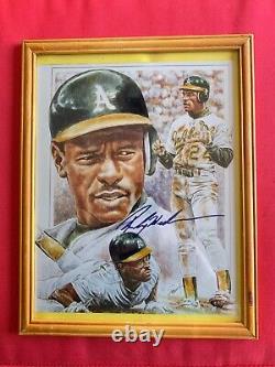 Rickey Henderson 8X10 Limited Edition 3 of 4 Signed Lithograph