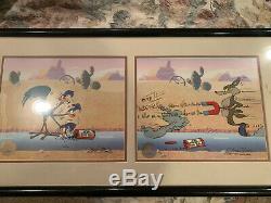 Road Runner Coyote Hand Painted Limited Edition Cel signed Chuck Jones