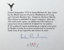 Robert Creeley / AWAY Limited Edition Signed 1st Edition 1976