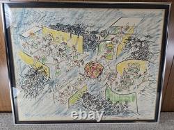 Roberto Matta Signed Lithograph 86/120 Surrealist Mid-Century Modern Abstract