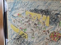 Roberto Matta Signed Lithograph 86/120 Surrealist Mid-Century Modern Abstract