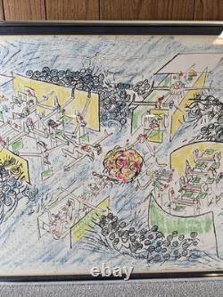 Roberto Matta Signed Lithograph 86/120 Surrealist Mid-Century Modern Abstract