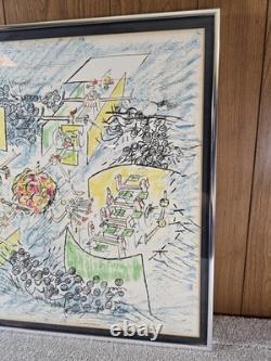Roberto Matta Signed Lithograph 86/120 Surrealist Mid-Century Modern Abstract