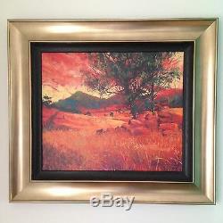Rolf Harris Signed Limited Edition Framed Print 120 Of 195 Rocky Outcrop Sunset