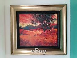 Rolf Harris Signed Limited Edition Framed Print 120 Of 195 Rocky Outcrop Sunset