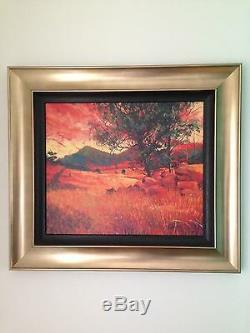 Rolf Harris Signed Limited Edition Framed Print 120 Of 195 Rocky Outcrop Sunset