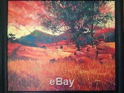 Rolf Harris Signed Limited Edition Framed Print 120 Of 195 Rocky Outcrop Sunset