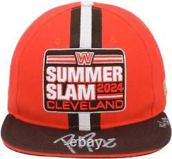 Roman Reigns WWE Signed 2024 SummerSlam Tri-Stripe Cap Limited Edition of 25