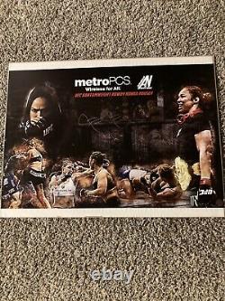 Ronda Rousey Autographed Metro PCS Limited Edition Poster. VERY RARE