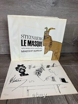 SAUL STEINBERG, Le Masque SIGNED LIMITED EDITION LITHO PRINT Book 24/300