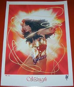 SDCC Wonder Woman Adam Hughes Strength Limited Edition Comic art Print SIGNED