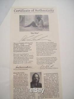 SEALED Steve Hanks Signed Limited Edition Print Her Side Number 854 of 999 COA
