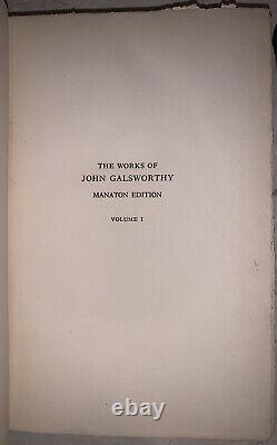 SIGNED, 1 of 780, THE FORSYTE SAGA, by JOHN GALSWORTHY, 1922, LIMITED EDITION