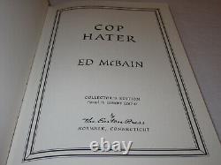 SIGNED FIRST EDITION Easton Press COP HATER Ed McBain LEATHER FINE