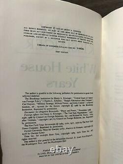 SIGNED First Edition White House Years Henry Kissinger Copy 2093