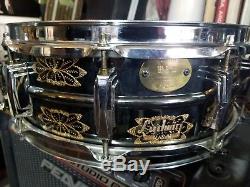 SIGNED LUDWIG USA LIMITED EDITION 5 x 14 ENGRAVED BLACK BEAUTY SNARE