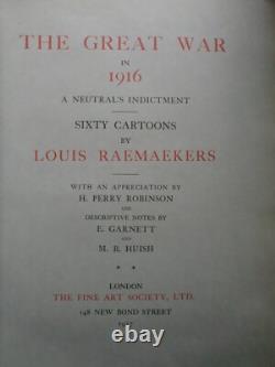 SIGNED/Ltd Louis Raemaekers The Great War in 1916 (1917-1st) Illustrated War