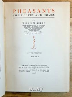 SIGNED Pheasants Their Lives and Homes 1926 William Beebe Limited 1st Edition