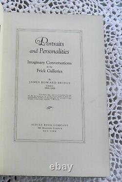 SIGNED Portraits and Personalities in Frick Galleries by James Howard Bridge LTD
