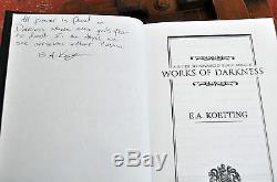 SIGNED Works of Darkness E A Koetting 1st Ed Ixaxaar Grimoire Occult Satanic OOP