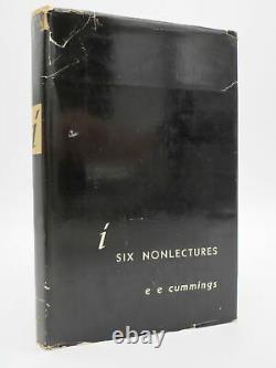 SIX NONLECTURES Cummings, E. E. 1953 Signed By Author Limited Edition