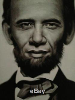 SOLD OUT Obama Poster Obama X Lincoln by Ron English Limited edition