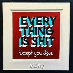 STEVE POWERS'EVERYTHING IS SHT' Framed rare limited edition print