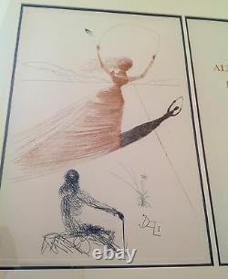 Salvador Dali Alice In Wonderland Signed in Pencil by Dali