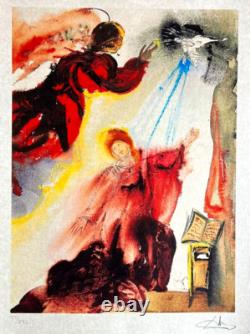 Salvador Dalì Lithograph, Angelo Gabriele, COA Signed Limited Edition