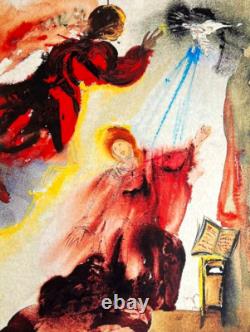 Salvador Dalì Lithograph, Angelo Gabriele, COA Signed Limited Edition