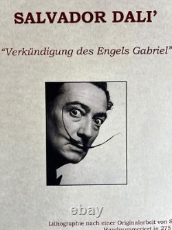 Salvador Dalì Lithograph, Angelo Gabriele, COA Signed Limited Edition