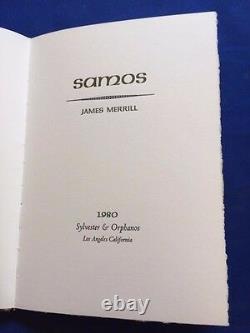 Samos Signed Limited Edition By James Merrill