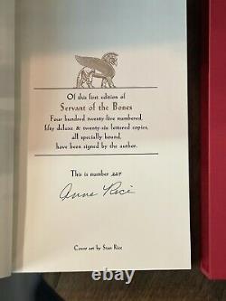 Servant of the Bones Anne Rice Limited Edition Signed and Numbed