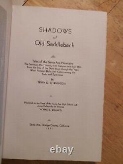 Shadows of Old Saddleback-Stephenson-1931-Limited Edition Complimentary-Signed