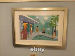 Shag Josh Agle Retro Palm Springs Poolside Life Serigraph Framed Art Ltd. Print