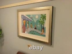 Shag Josh Agle Retro Palm Springs Poolside Life Serigraph Framed Art Ltd. Print