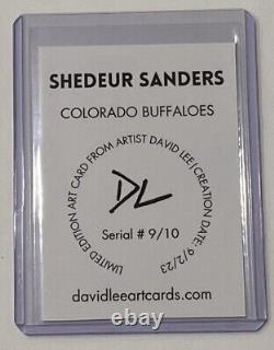 Shedeur Sanders Limited Edition Artist Signed Colorado Buffaloes RC #9/10