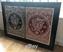 Shepard Fairey Obey Presidential Seal Limited Edition Signed Matching Pair 2007