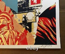 Shepard Fairey Obey WELCOME VISITORS Signed Numbered Screen Print